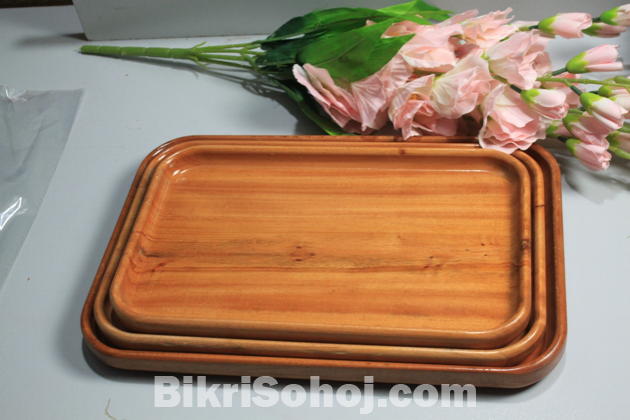 Wood serving tray 3pcs